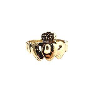 9K Yellow Gold Claddagh Ring #22853